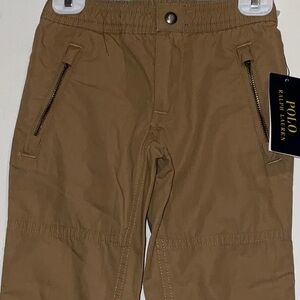 POLO RALPH LAUREN TODDLER BOY KHAKI DOUBLE KNEE COTTON TWILL JOGGER PANTS 3T NWT